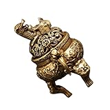 Brûleur chinois – utilisable en toute sécurité grâce à son couvercle amovible pour brûler vos cônes d'encens, bois de santal, désodorisants, huiles essentielles, etc. accessoires de décoration intérieure