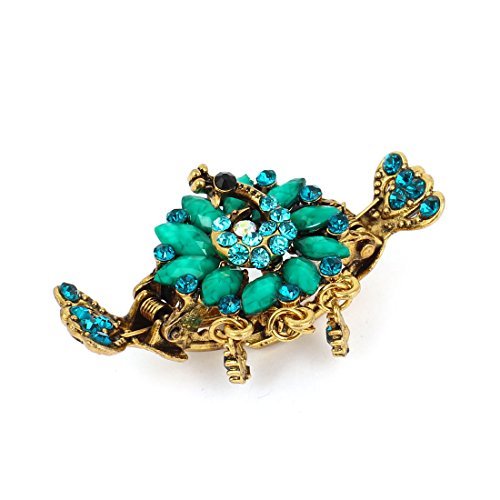 Buy Lady Rhinestone Inlaid Spring Loaded Hair Claw Clip Clamp Decor
