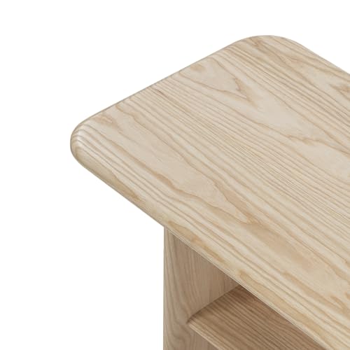 Banco de madera minimalista para recibidor y comedor moderno de 130cm 7