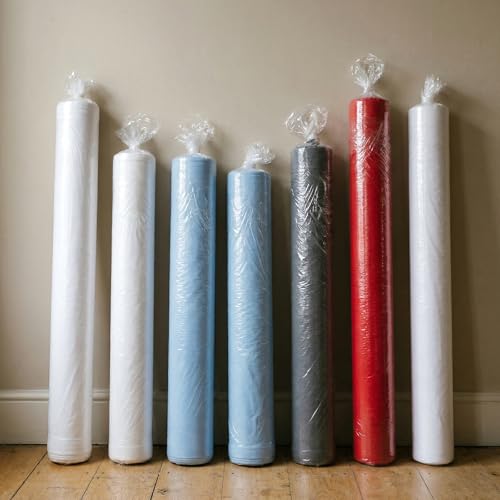 100 Pack Poster Sleeves 4 x 40 Inch Clear Flat Open Long Plastic Sleeves 10 Mil for Blueprints Posters Maps Artwork & Banners Storage Dust and Moisture Protection