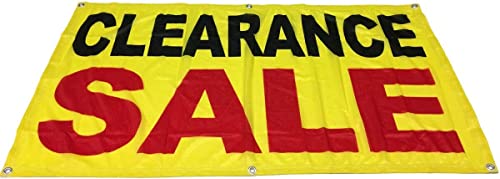4 Less Co 2x4 Feet CLEARANCE Banner Vinyl Alternative Sale Store Liquidation Sign Polyester Fabric yb