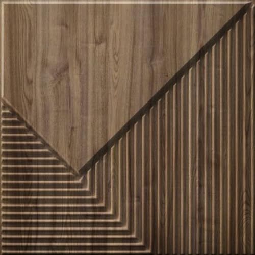 Image of Kayra Decor 3D PVC Wall Panels for Bedroom & Living Room | Plaina Design | Oak Wood Color | 19.7 x 19.7 Inch | Pack of 18 | 42.48 Sq Ft