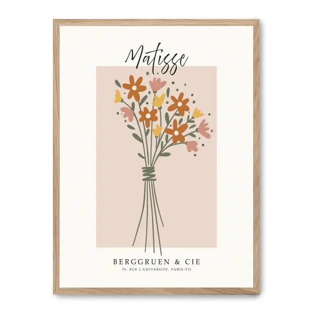 Cuadro flowers and matisse FASE5 affiche d'art sur toile premium