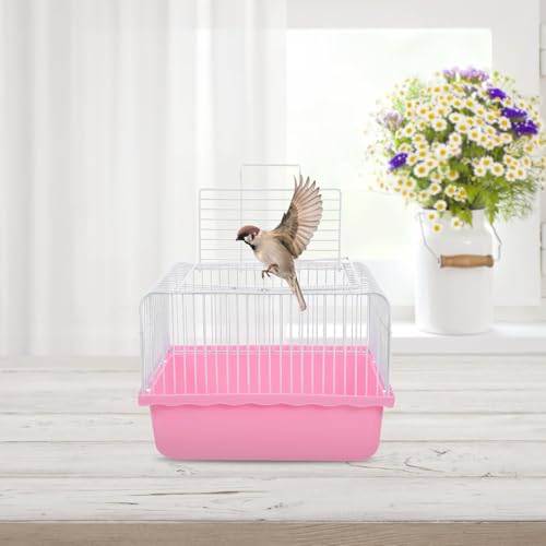 HOLIDYOYO Tragbarer Vogeltransportkäfig aus Abs mit Transparentem Fenster Multifunktional für Wellensittiche Nymphensittiche und Kleine Tiere für Innenbereich zu Hause-5