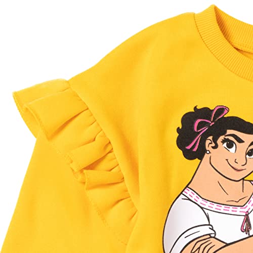 Disney Encanto Isabela Luisa Mirabel Toddler Girls Pullover Fleece Sweatshirt And Leggings Outfit Set Gray/Yellow 2T #TOP5