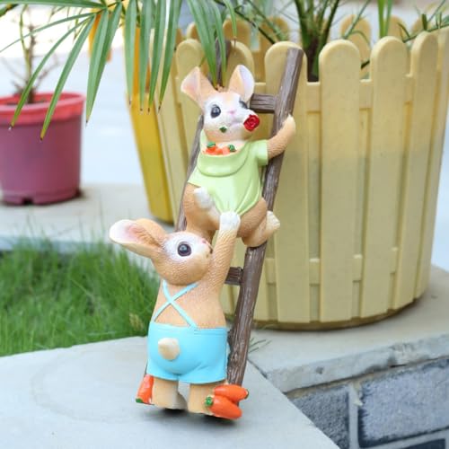 Image of The Decorshed Bunny Ladder for Home Decoration Garden Decor Room Decor Balcony Decoration