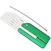 Set of 2 Luggage Tags, Aluminium Metal Travel Suitcase ID Identifier Tag Labels Bag Name Address Label with Screw Chain, Green
