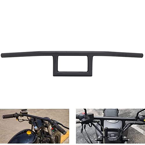 JFG RACING – Guidon de moto - 22 mm - Universel - Pour Drag Custom Bobber Chopper Cruisers Softail Dyna Sportster - Noir