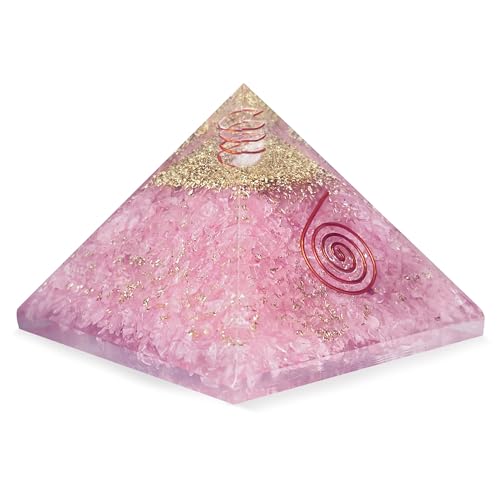 Image of SOLAVA Original Rose Quartz Crystal Pyramid - Pink Quartz Pyramid for Vastu, Healing, Love, Trust, Positivity, Compassion, Manifestation, Meditation, Reiki Healing and Chakra Healing, 2.5 x 2.5 Inch