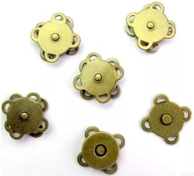 Carol Don 6 Sets Bronze Plum Blossom Magnetic Bag Button Snaps Clasps Great for Purses Bags Clothes