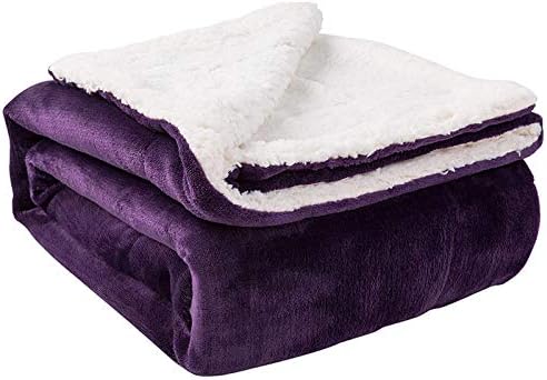 NANPIPER Sherpa Blanket, Super Soft Fuzzy Flannel Fleece/Wool Lik...