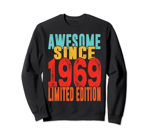 Vintage Awesome Since 1969 55 Years Old 55th Birthday Sudadera