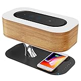 MODIRNATION Bonsai Modern LED Bedside Smart Table Lamp with Built-in TWS Bluetooth Speaker and Qi Wi