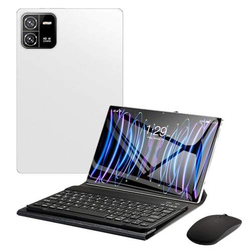 3 em 1 Tablet,com Capa/Teclado/Mouse, 10.1 Polegada, 1920×1200 Tela,Octa-Core,12GB RAM+512GB ROM,Câm