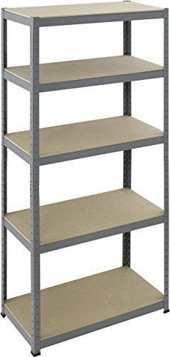 pro-bau-tec 10074 Schwerlaststeckregal 265 kg, pulverbeschichtet grau