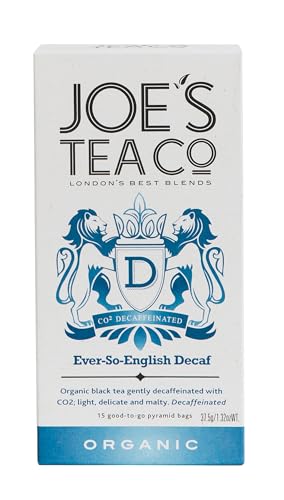 Image of Joe's Tea Ever-So-English Decaf Organic Pyramid Tea Bags, 15-Count