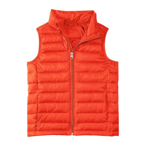 Kids Full Zip up Puffer Vest Quilted Sleeveless High Neck down Jackets Toddler Boys Girls Warm Lightweight Outwear