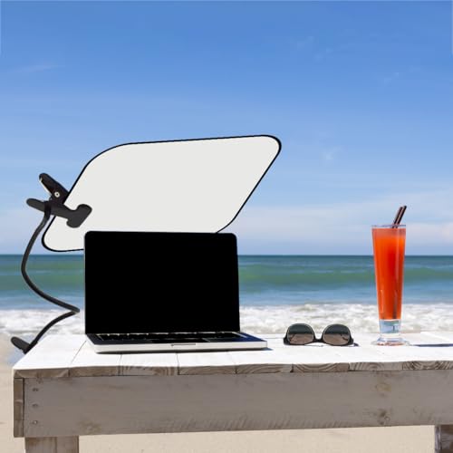 2 PCS Laptop Sun Shade con Clip Ajustable para Portátil miniatura 5