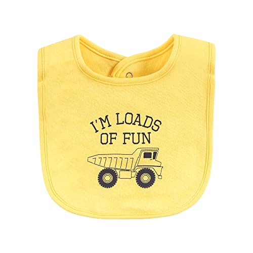 Image of Hudson Baby Unisex Baby Cotton Bibs, Construction, One Size