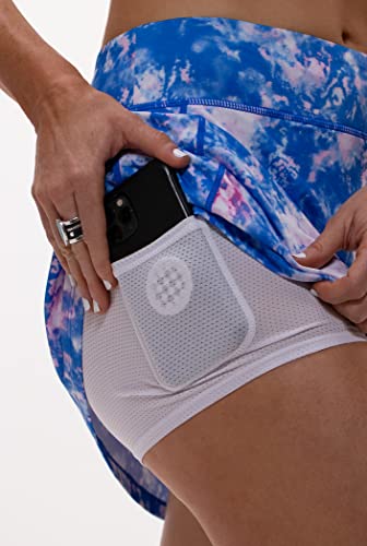 Devops Women's 2-Pack Active Athletic Skort With Pockets Running Golf Workout Tennis Skirts (Medium, Black/Cloud) #TOP6