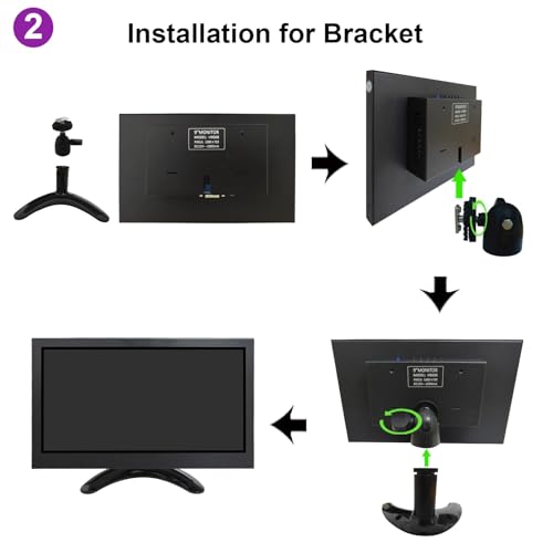 Image of VSDISPLAY 9 Inch High Brightness IPS LCD Monitor 1280x720 Portable Secondary Screen, 900 Nits, H /D VGA Input, for PC, Laptop, and Outdoor Use