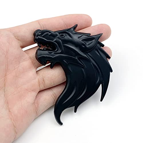 2 Pcs In Set Wolf Head Decorations Badge Emblem - For Car Side/Rear/Front Self-Adhesive Sticker Auto Car Truck Motorcycle 3D Emblem Car Accessories #TOP2