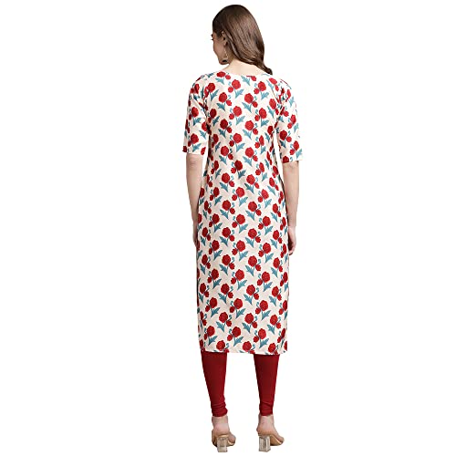 Image of Pinkmint Women's Crepe Digital Print Straight Kurta
