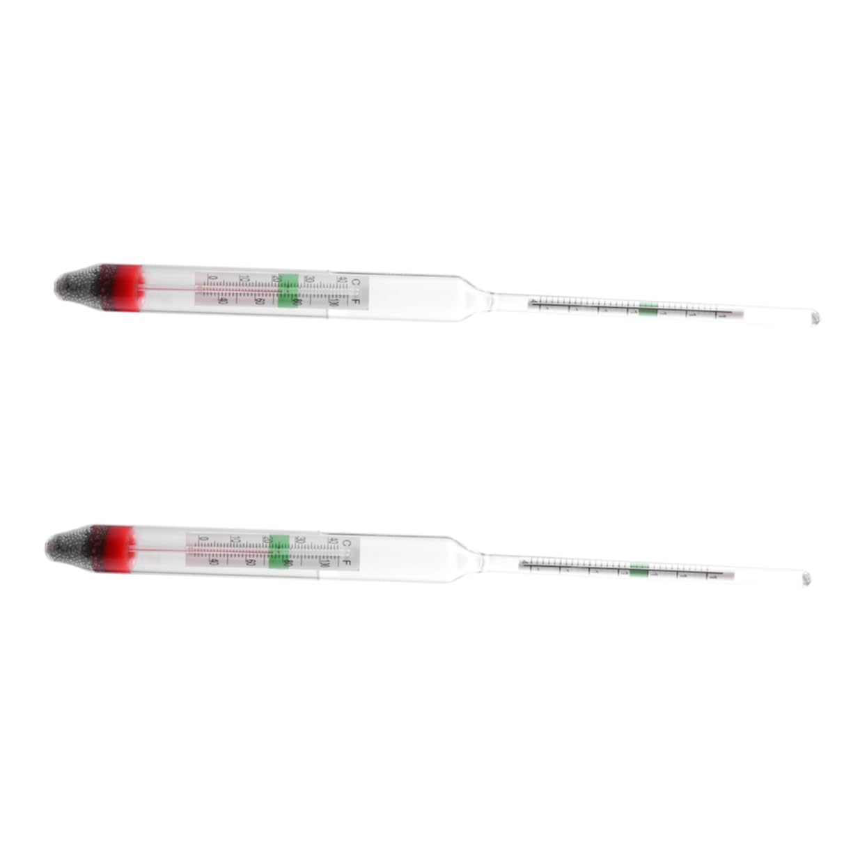 COSMEVIVI 2pcs Aquarium Hydrometer Salt Water Meter Salinimeter Glass Floating Areometer