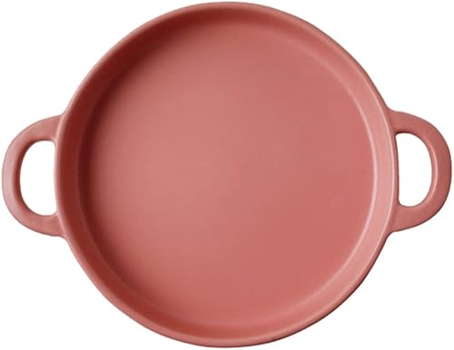 SOLUSTRE Bandeja para hornear pasta olla redonda para hornear cerámica utensilios para hornear aperitivos bandeja para servir bandejas para hornear