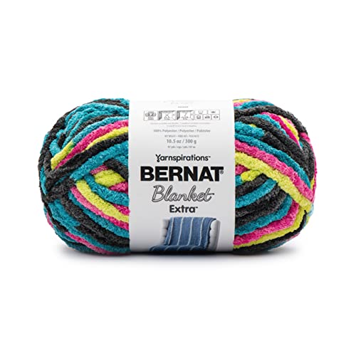 Image of Bernat Blanket Extra Neon Brights Yarn - 2 Pack of 300g /10.5oz - Polyester - 7 Jumbo - 97 Yards - Knitting /Crochet