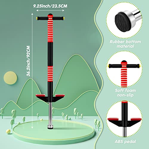 Meooeck 2 Pcs Bounce Pogo Stick For Kids Age 5 And Up, 40 To 80 Pounds, Foam Jolt Pogo Jumper For Body Balance Exercise (Green And Red) #TOP1