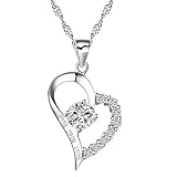 chaomingzhen 925 Sterling Silver Heart Best Mimi Ever Necklace CZ Engraved Pendant Cubic Zirconia 18