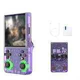 Micpointik R36 Ultra Handheld Spielkonsole Mit 4,0-Zoll-HD-Display, 128GB Speicher Für Retro Spiele, Kompakte Tragbare ABS Konstruktion(purple 64G)