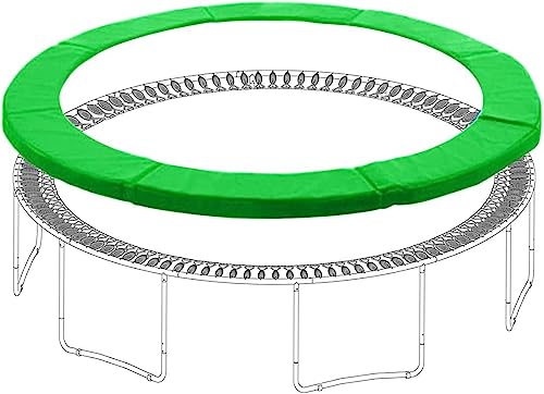 Tapis de trampoline de 1,8 à 4,9 m vert avec coussin de protection des ressorts