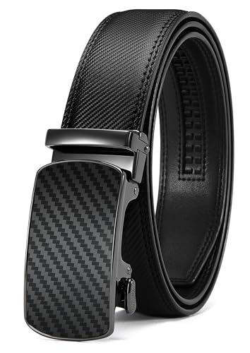 Image of CHAOREN Mens Belt Leather Ratchet Belt - Customizable Fit, Effortless Style (35mm)