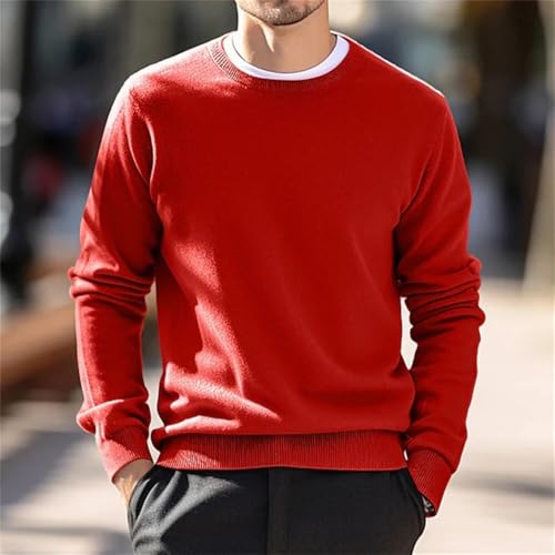 Spring Casual Warm Pullover Sweater Men's Fashion Round Neck Knitted Large Size Sweater3