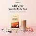 TEAZEN Earl Grey Vanilla Milk Tea Powder, Cylon Black Tea, Sweetened Instant Milk Tea Mix, On-the-go Packet (20 Packets, 10.58oz)