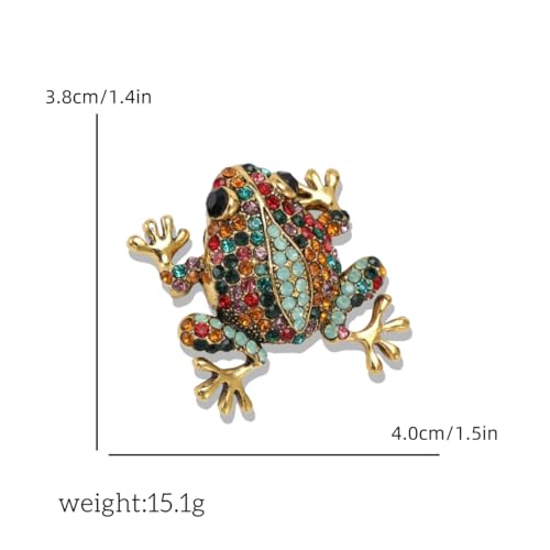 Image of Cute Frog Brooch and Pins for Women Men Lucky Brooches Gift