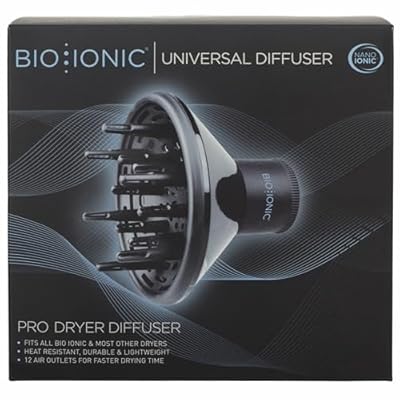 Bio Ionic Universal Diffuser - Fast-Drying Hair Dryer Attachment for Frizz Control & Shine - Fits 2.25 Blow Dryers - Professional Styling Tool for All Hair Types