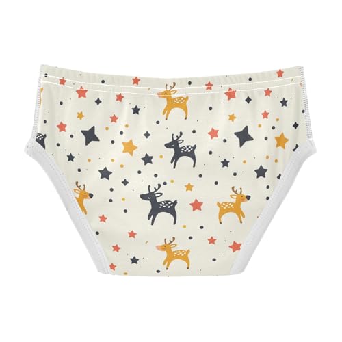 visesunny Boys Cotton Underwear Cartoon Sketch Deer Star Printed Toddler Soft Training Briefs Size 2T-8Y for Kids2