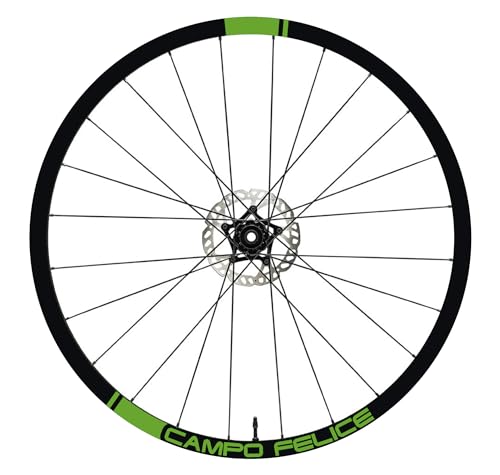 DualColorStampe Autocollants pour jantes de vélo 26" - 27,5" - 28-29" Pouces Roue de vélo VTT Stickers Jantes VTT Bardonecchia B0151 (26" Pouces, Lime 64)