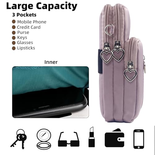 Image of JANKS Small Crossbody Bag for Women - Mini Phone Purses with Crossbody Strap and Wallet - Nylon Arm Bag