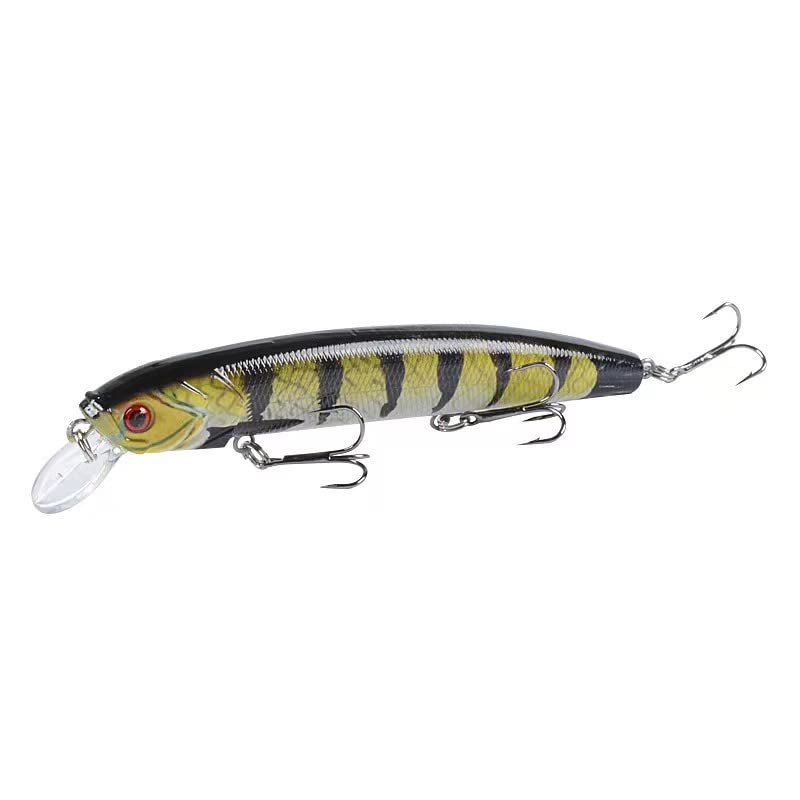 AGOOL 6-Piece Saltwater Fishing Lure Kit - Minnow, Crankbait, Topwater, Jerkbait Hard Baits With Treble Hooks