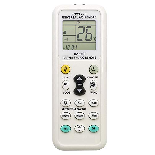 Elayce Air Conditioner Remote AC Control LCD Universal Conditioning Controller 1000 in 1 for Mitsubishi Toshiba HITACHI FUJITSU Daewoo LG Sharp Samsung ELECTROLUX SANYO (B) (A)