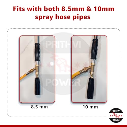 Image of Portable Power 8.5MM Sprayer Gun Long with Flower Cap for Use in Agriculture, Horticulture, Farm, Green House Fit to HTP and Power Sprayer Brass SS and ABS Plastic Gun (Red)