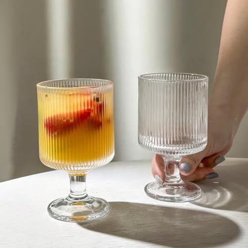 Image of Premium Wine Glasses 300ml, Set of 6 Long Wine, Burgundy Clear Glasses with Stem for Wedding Anniversary, Birthday, Gift (RKT-11, Set of 6)