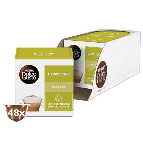 Nescafe Dolce Gusto Cappuccino Coffee Capsules, 3 x Boxes of 8+8, 24 Servings