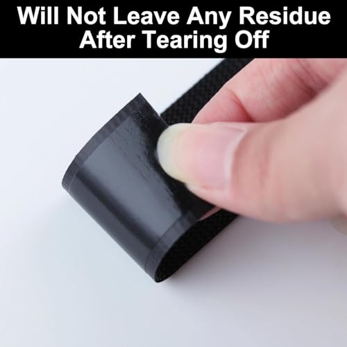 Image of 82FT x 1 Inch Hook and Loop Strips with Adhesive Rolls of Heavy Duty Self Adhesive Tape with Backing Sticky Back Tape for Home Office School and Crafting,Black