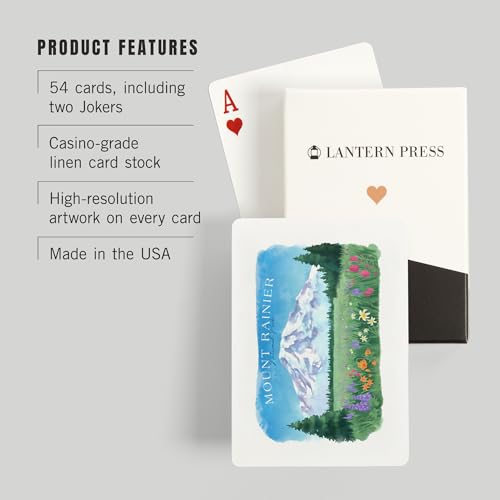 Baraja de 52 cartas tamaño póker Rainier National Park miniatura 3