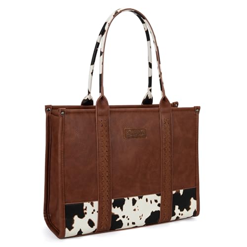 Image of Montana West x Wrangler Tote Bag for Women Western Cow Print Purse Designer Top Handle Handbags